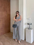 Summer Casual Sleeveless Blouse With Trouser Sets